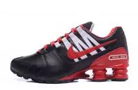 alabama nike air shox pu running chaussures black red